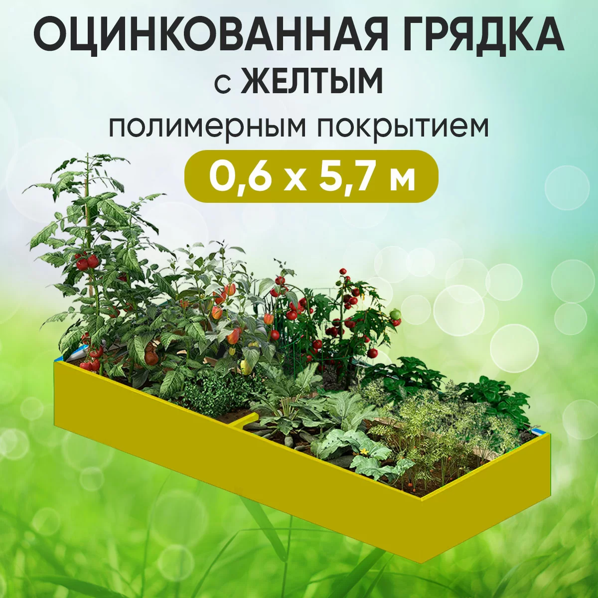Грядка желтая (0,6 х 5,7)
